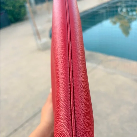 Coach Red Leather Crossbody with Gold Hardware - Picture 5 of 6